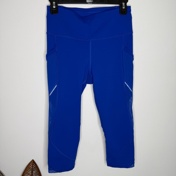 J6 Lululemon Women's Size 6 Psychic Blue Swift Speed Hight-Rise Crop 21' - Picture 2 of 7